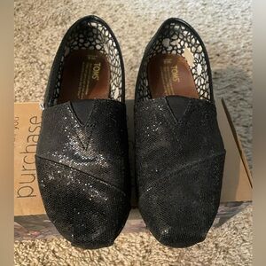 Toms Glitter Slip On Shoes Size 8 Women’s